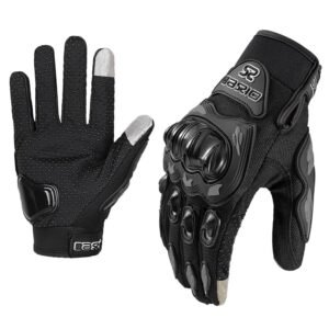Guantes para moto con protección en nudillos y palma
