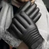 Guantes de cuero PU afelpados