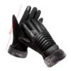 Guantes de cuero PU afelpados